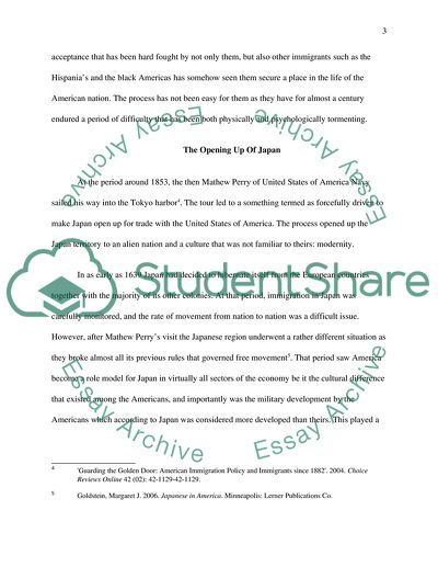 History of U.S. Immigration Policy Japanese Migrants from 1868 to 1988