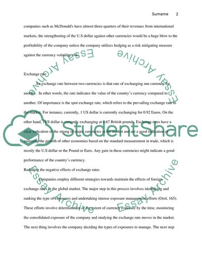 Hedging, remeasurement, and exchange rate