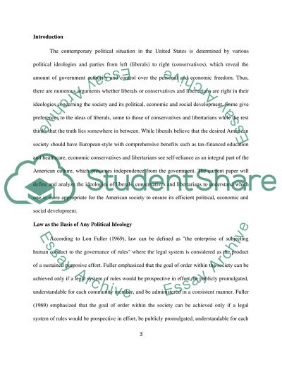 Law as the Basis of Any Political Ideology