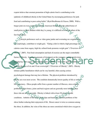 The Problem of Fast Food and Its Impact on a Healthy Lifestyle