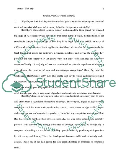 Ethical Practices within Best Buy