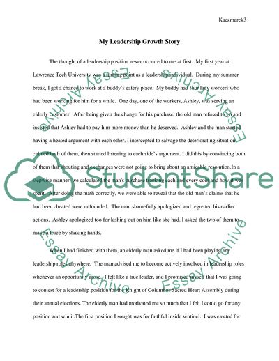 My Leadership Growth Story