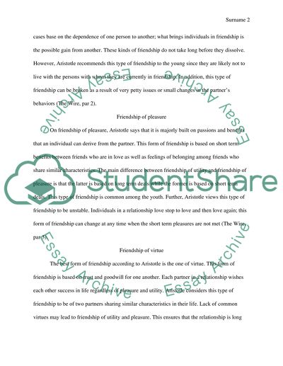 Aristotles Beliefs on Friendship