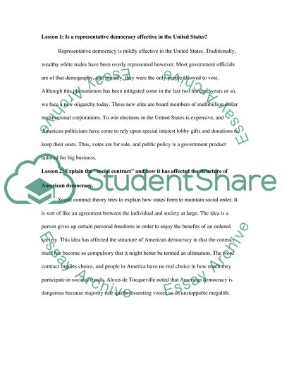 The Structure of American Democracy