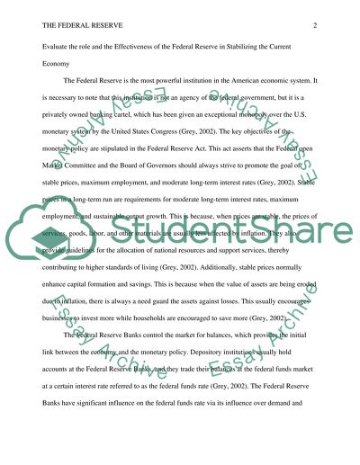 The Effectiveness of the Federal Reserve in Stabilizing the Current Economy