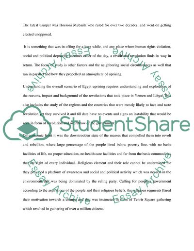 Uprising in Middle East