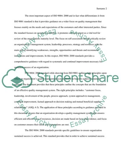 System Models: The ISO-9000 Quality System Standard