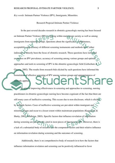 Intimate Partner Violence