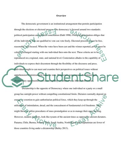 Lack of Democracy in the Third World