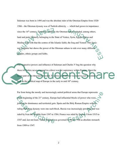 International Policy Of Suleiman The Magnificent and Charles V Empires