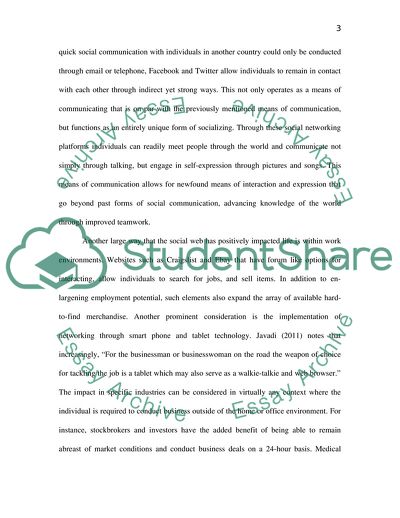 The Impact of Social Networking