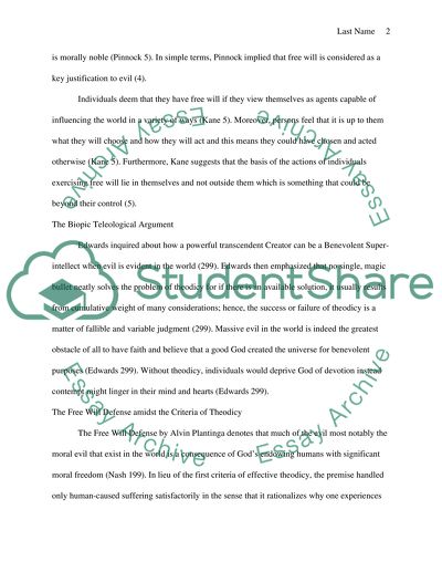Freewill defense essay 06 picture