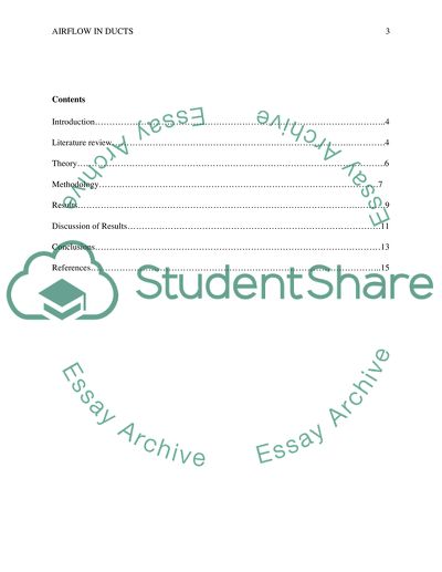Airflow in Ducts Research Paper