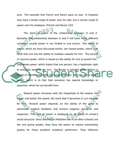 Social Power and Pottsboro High School