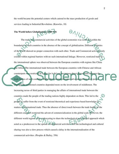 Comparison the Commercial Revolution and Industrial Revolution (1500-2000 AD)