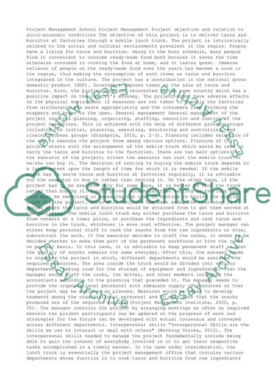 Project Management Conditions