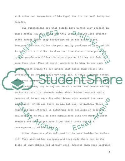 Thomas Hobbes Article