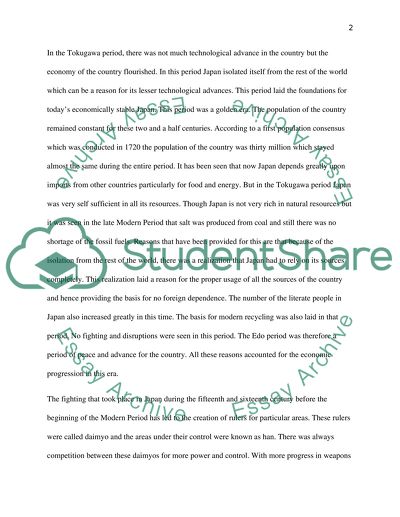 Economic Development of the Tokugawa Period