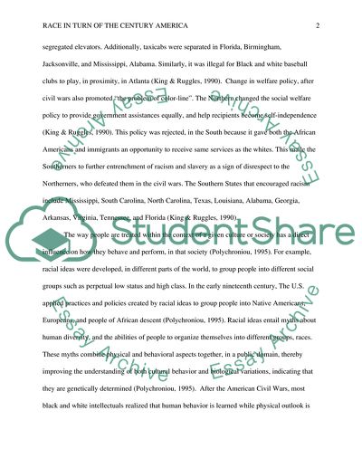 Race in Turn of the Century America