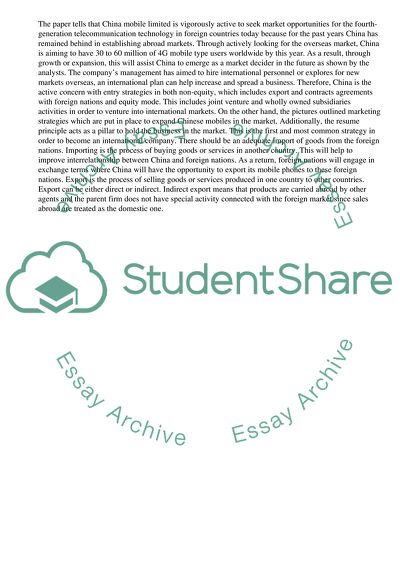 Expanding Market for Chinese Mobiles