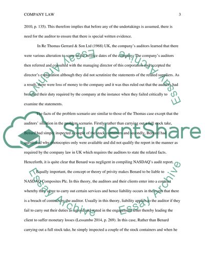 Company Law and Auditors