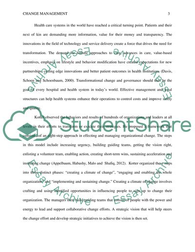 Analysis of Change Management in Flowers Hospital