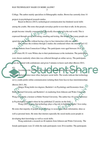 Has Technology Made Us More Alone