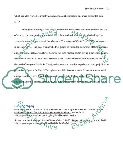 The Women of Uncle Toms Cabin