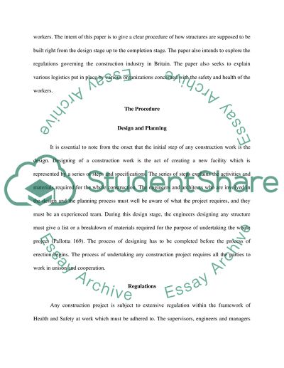 Erection and Construction Procedure