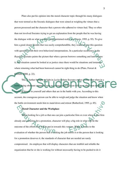 Corrosion of Moral Character in the Workplace