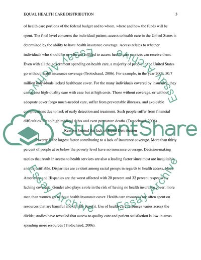 Equal Healthcare Distribution