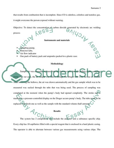 Measuring the Concentration of Carbon Monoxide Using Gas Detection Tube