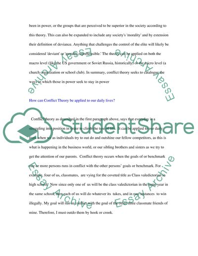 Sociology conflict theory