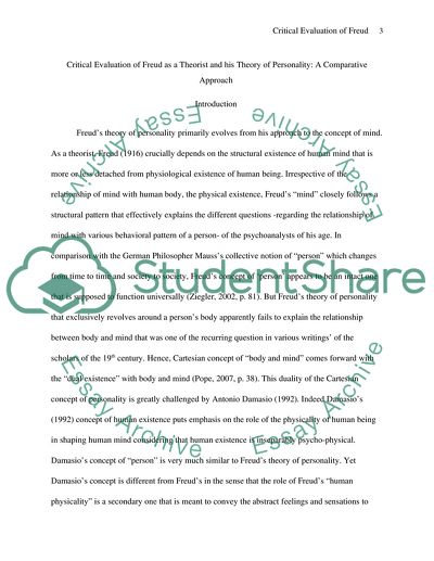 Critical Evaluation of Freud as a Theorist and His Theory of Personality