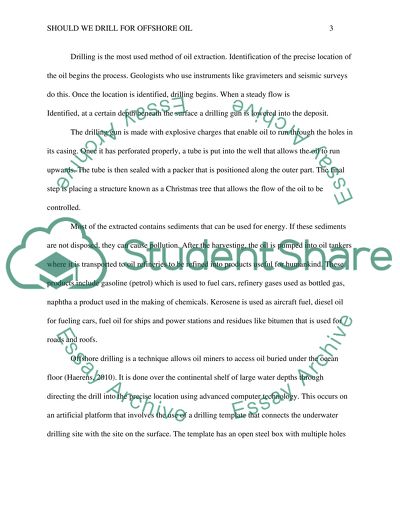 Should we drill for offshore oil