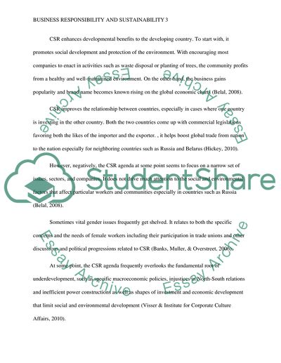 Business Responsibility and Sustainability