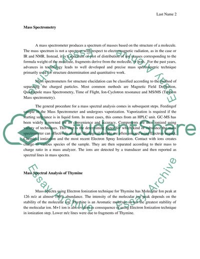 The analysis of thymine and its derivatives by electron-ionisation and chemical-ionisation mass spectrometry