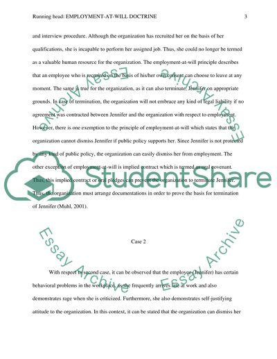 Employment-At-Will Doctrine