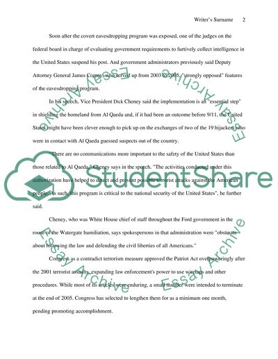 Should Domestic Eavesdropping/Spying Be Allowed