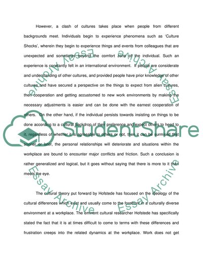 A Critical Examination of a Culturally Diverse Workplace in a Global Business World