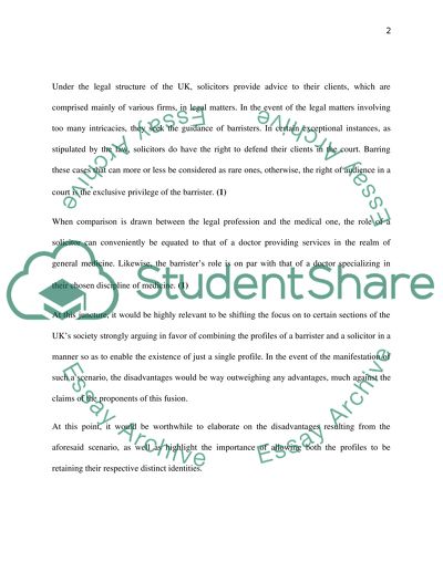Legal Profession Categorization in the United Kingdom