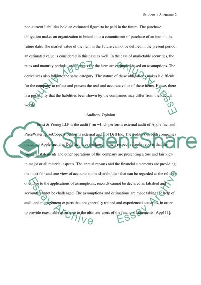 Financial Analysis of Apple Inc and Dell Inc