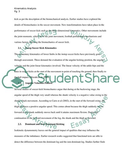 Kinematics of Dominant and Non-Dominant Leg Soccer Kick