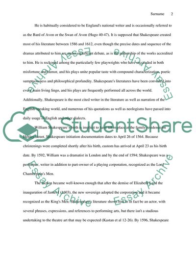 The Life and Works of William Shakespeare