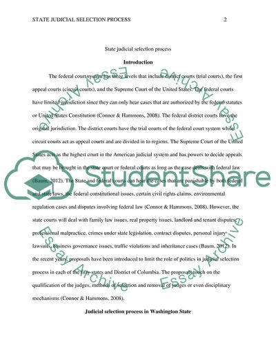 State Judicial Selection Process