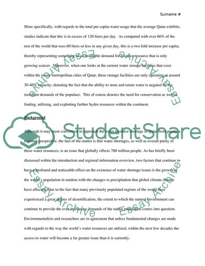 Water Provision Options Qatar