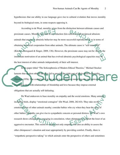 Non-human Animals Can Be Agents of Morality