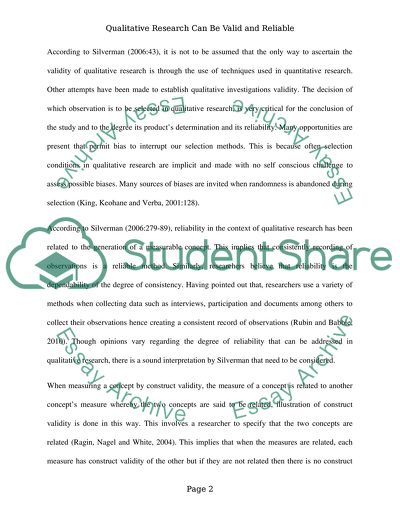 Can qualitative research be valid and reliable