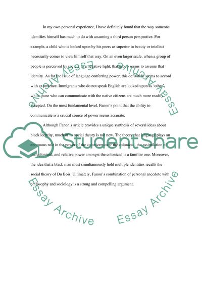 Frantz Fanons Black Skin, White Masks