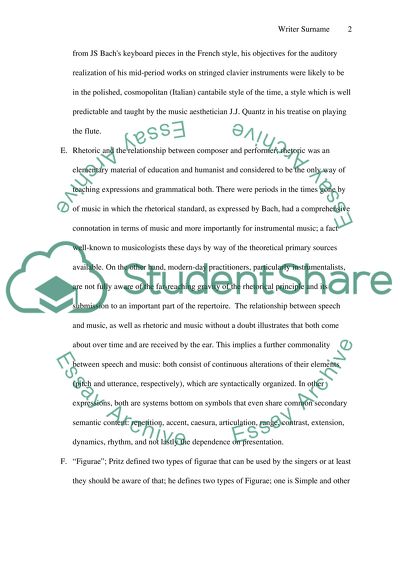 The Performance Practice of Bach Era